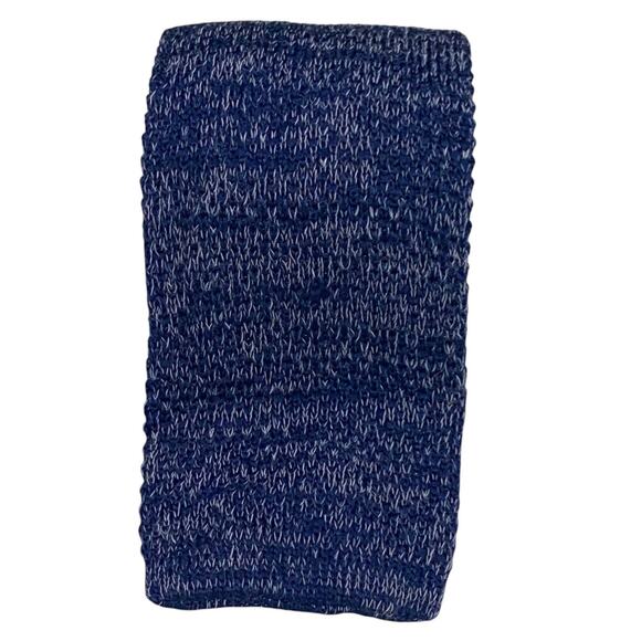 Vtg Jack Sartori Neck Tie Blue Square Tip Knit Cotton 60x2 Sartorially Splendid - Picture 1 of 8